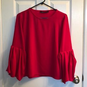 Zara Woman Bell Sleeve Top